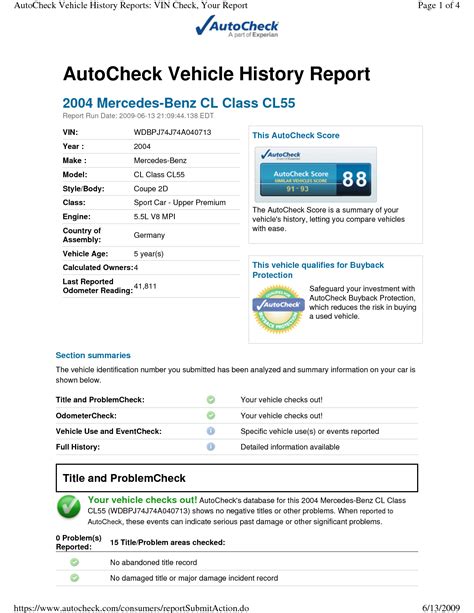 accident check with vehicle history report